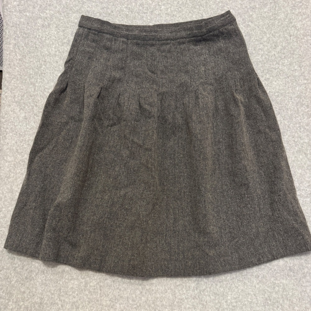 Vintage Mark Reed Exclusive Fashions Gray Wool Blend Pleated Drop‎ Waist Skirt L